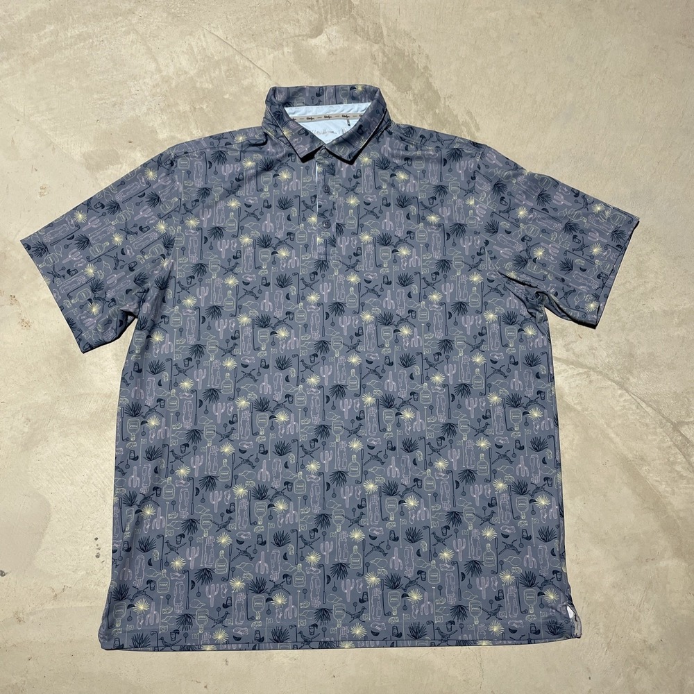 Walter Hagen Golf Polo Shirt Men's XL Desert Tequila Catus Performance WICKING